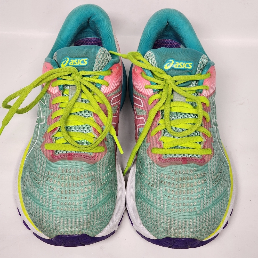 Asics Preowned GT 2000 8 Fresh Ice White Running Shoes Women Sz 7 1012A803 - Picture 2 of 12